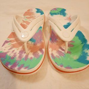 Crocs Crocband Tie Dye Flip Flops 7W